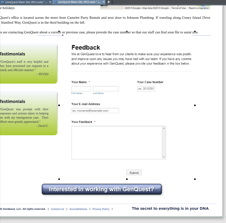 New form added to xara website not showing up